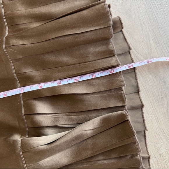 Vfish Taupe Silk Dress with Pleated Trim - Picture 6 of 9